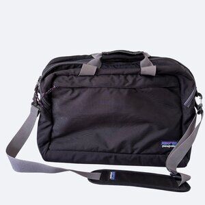 Patagonia Black Nylon Messenger Bag Laptop Shoulder EUC